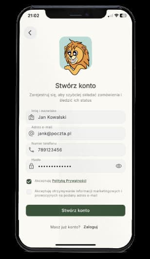 Zobacz aplikację w akcji 2: Stwórz konto